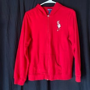 Dr Seuss “Cat in the Hat” Sweatshirt,  girls XXXL, Limited Too, full front zip